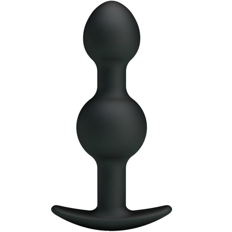 PRETTY LOVE - SPECIAL STIMULATION SILICONE ANAL BALLS 10.3 CM BLACK PRETTY LOVE BOTTOM - 1