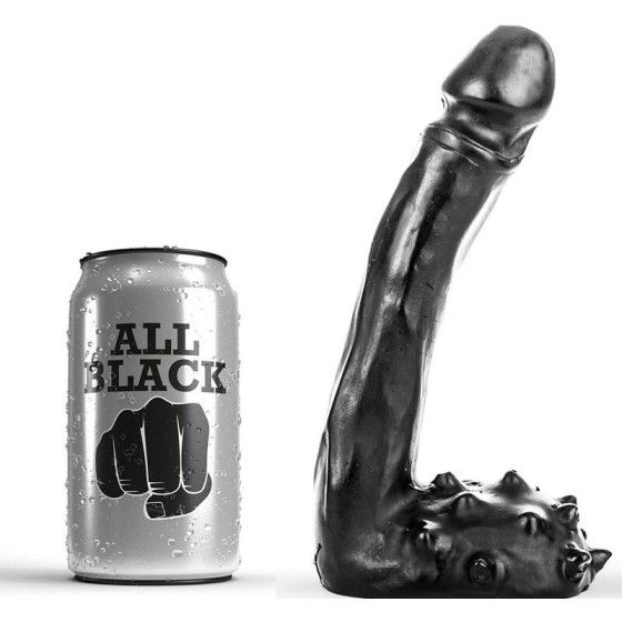 ALL BLACK - DILDO REALISTIC 19 CM ALL BLACK - 1
