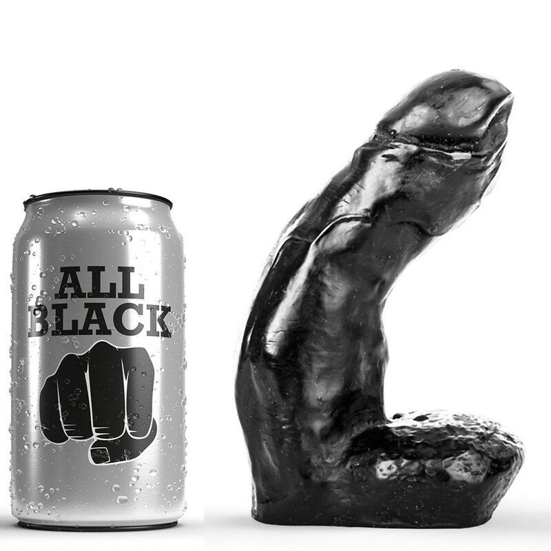ALL BLACK - DILDO REALISTIC 15 CM ALL BLACK - 1