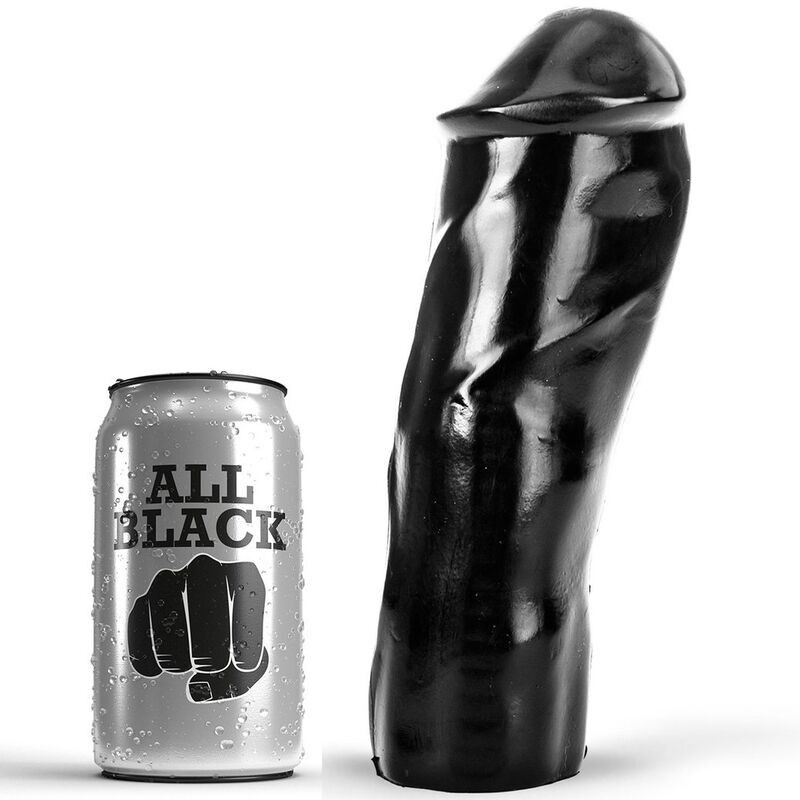 ALL BLACK - DILDO REALISTIC 20 CM ALL BLACK - 1