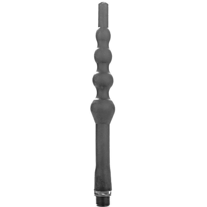 ALL BLACK - BEADED SHOWER ANAL SILICONE 27 CM ALL BLACK - 1
