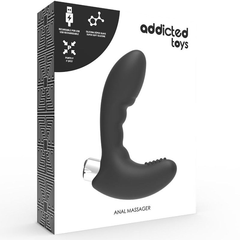 ADDICTED TOYS - PROSTATIC VIBRATOR RECHARGEABLE MODEL 4 - BLACK ADDICTED TOYS - 6