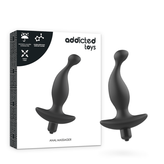 ADDICTED TOYS - ANAL MASSAGER WITH BLACK VIBRATIONMODEL 1