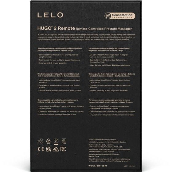 LELO - HUGO 2 GREEN REMOTE CONTROL PROSTATE MASSAGER LELO - 4