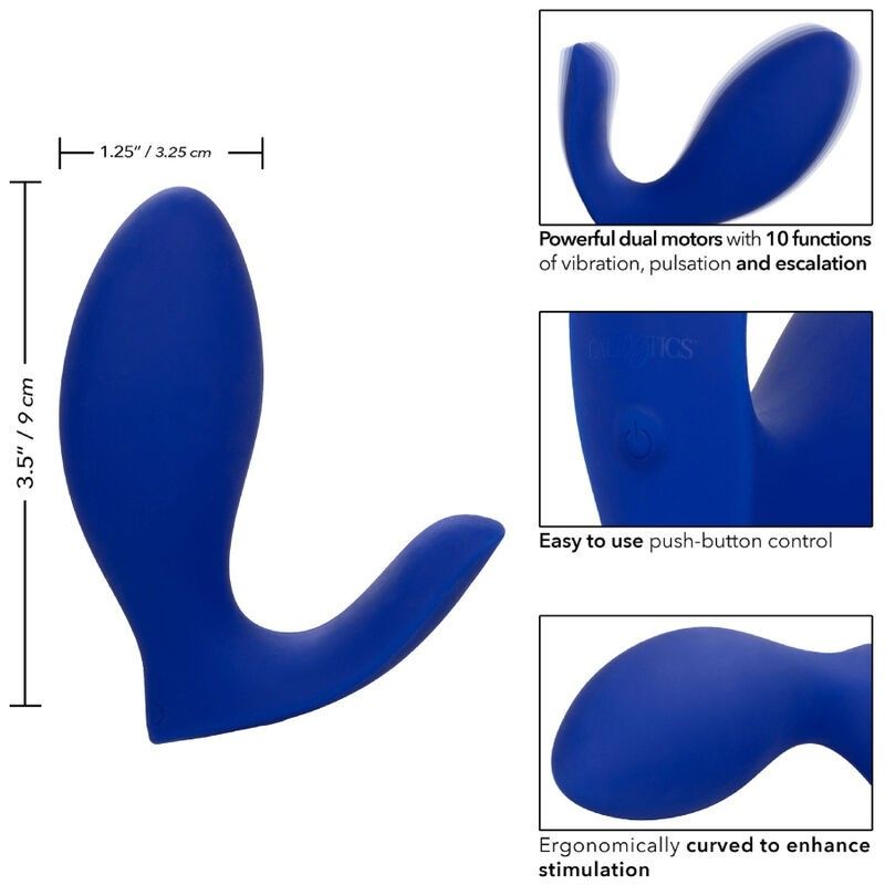 ADMIRAL - RIMMING PROSTATE STIMULATOR & VIBRATOR BLUE ADMIRAL - 4