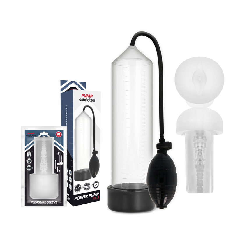 PUMP ADDICTED - RX3 TRANSPARENT WITH PLEASURE SLEEVE PUMP ADDICTED - 2