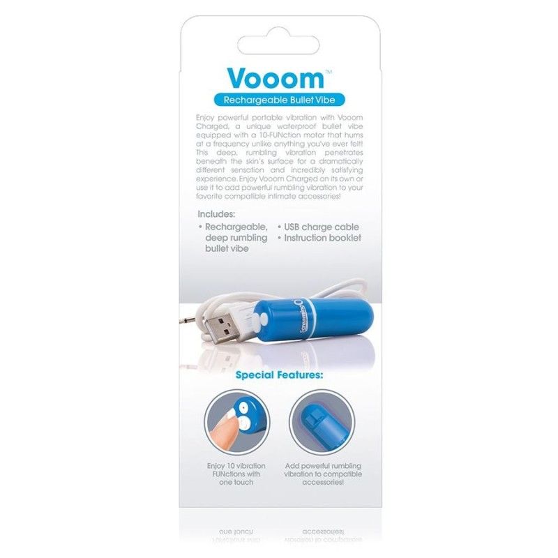 SCREAMING O - RECHARGEABLE VIBRATING BULLET VOOOM BLUE SCREAMING O - 4