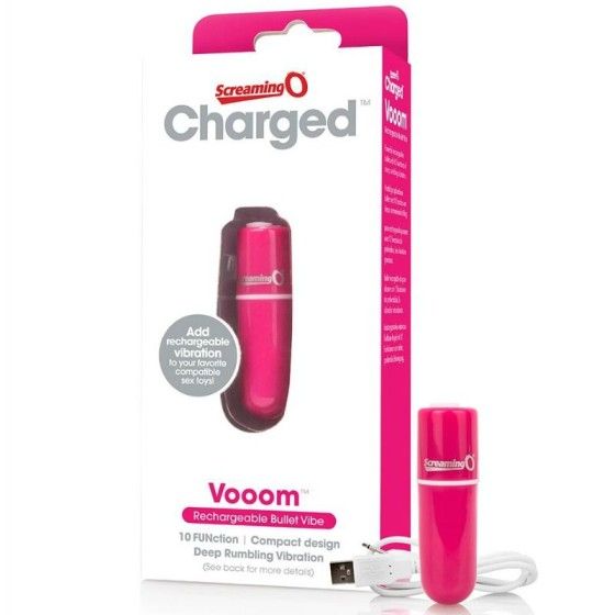 SCREAMING O - RECHARGEABLE VIBRATING BULLET VOOOM PINK SCREAMING O - 1
