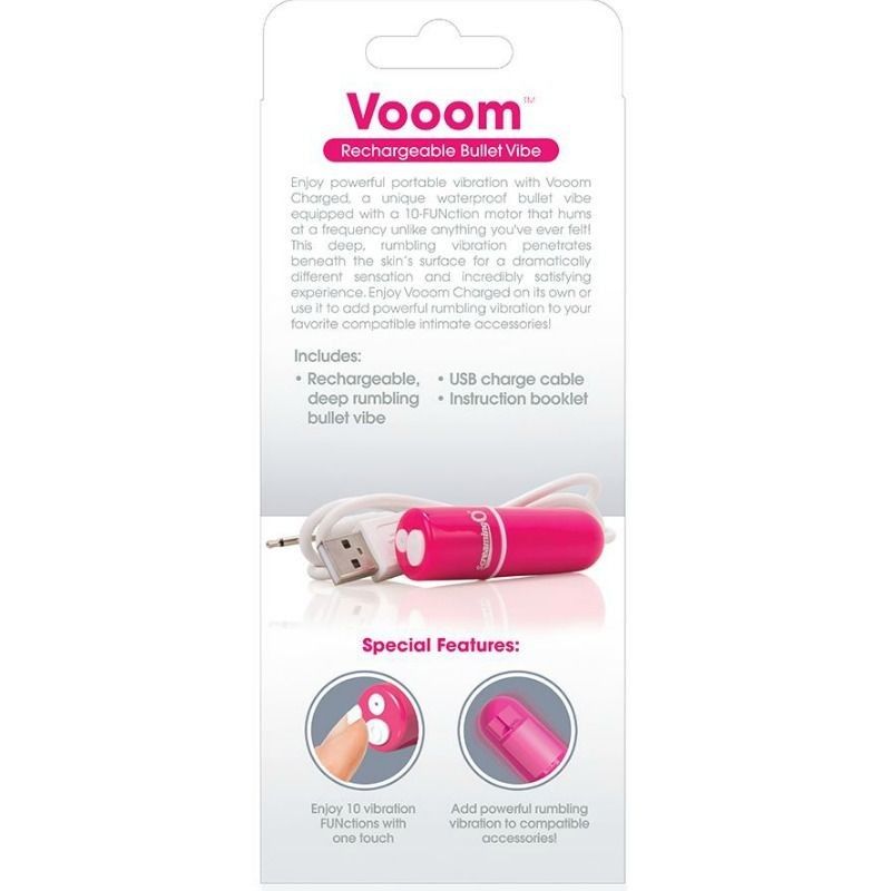 SCREAMING O - RECHARGEABLE VIBRATING BULLET VOOOM PINK SCREAMING O - 3