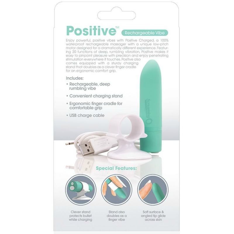 SCREAMING O - RECHARGEABLE MASSAGE POSITIVE GREEN SCREAMING O - 3