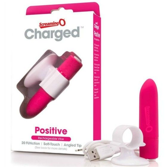 SCREAMING O - RECHARGEABLE MASSAGE POSITIVE PINK SCREAMING O - 1