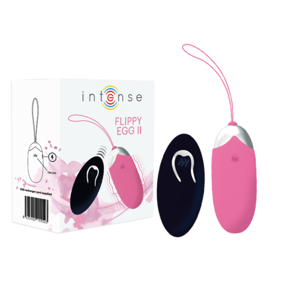INTENSE - FLIPPY II  VIBRATING EGG WITH REMOTE CONTROL PINK INTENSE COUPLES TOYS - 1
