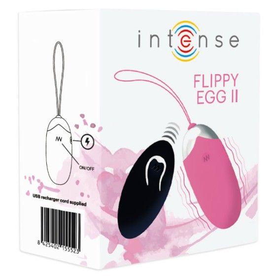 INTENSE - FLIPPY II  VIBRATING EGG WITH REMOTE CONTROL PINK INTENSE COUPLES TOYS - 5