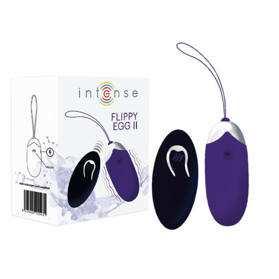INTENSE - FLIPPY II  VIBRATING EGG WITH REMOTE CONTROL PURPLE INTENSE COUPLES TOYS - 1