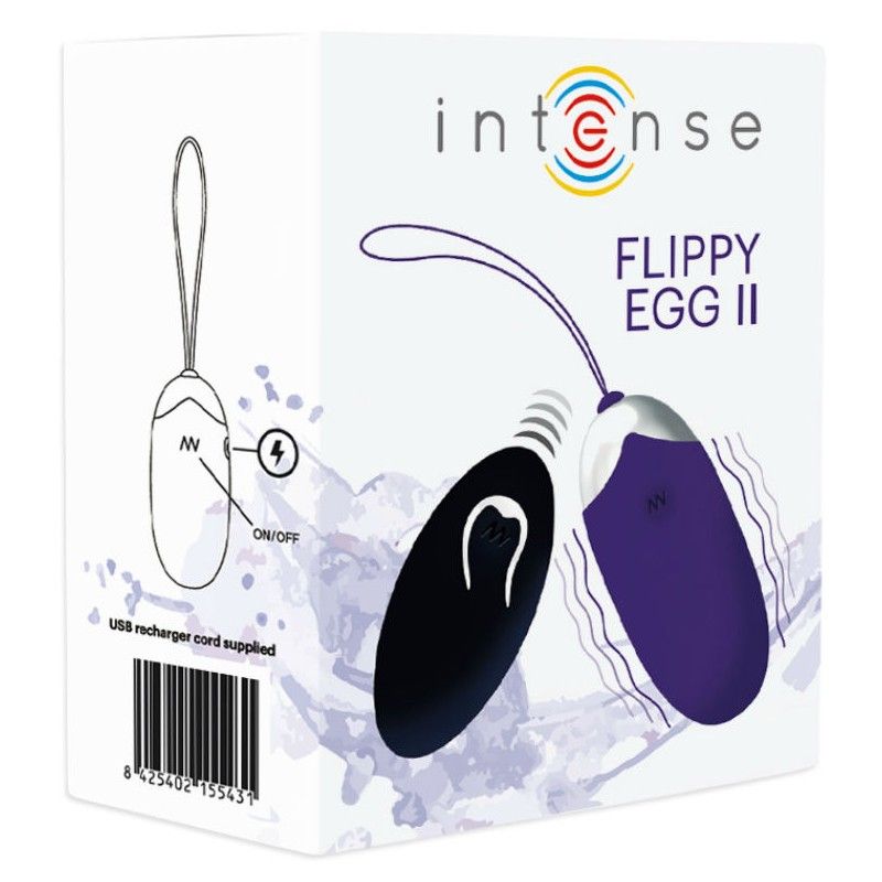 INTENSE - FLIPPY II  VIBRATING EGG WITH REMOTE CONTROL PURPLE INTENSE COUPLES TOYS - 5