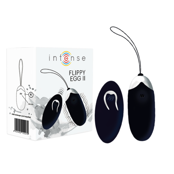INTENSE - FLIPPY II  VIBRATING EGG WITH REMOTE CONTROL BLACK