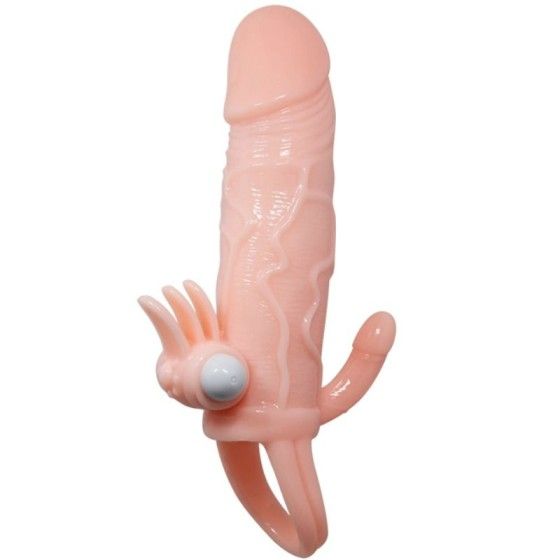 BAILE - BRAVE MAN PENIS COVER WITH CLIT AND ANAL STIMULATION FLESH 16.5 CM BAILE FOR HIM - 1