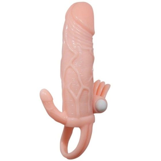 BAILE - BRAVE MAN PENIS COVER WITH CLIT AND ANAL STIMULATION FLESH 16.5 CM BAILE FOR HIM - 4