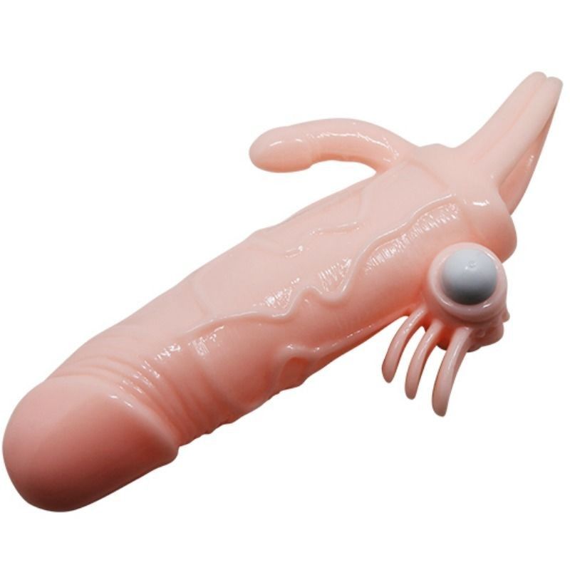 BAILE - BRAVE MAN PENIS COVER WITH CLIT AND ANAL STIMULATION FLESH 16.5 CM BAILE FOR HIM - 6