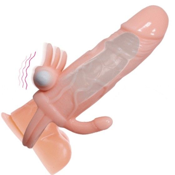 BAILE - BRAVE MAN PENIS COVER WITH CLIT AND ANAL STIMULATION FLESH 16.5 CM BAILE FOR HIM - 7