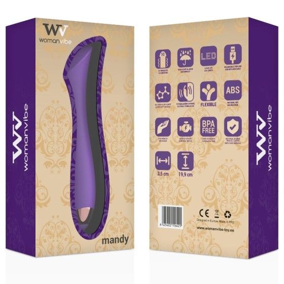 WOMANVIBE - MANDY "K" POINT SILICONE RECHARGEABLE VIBRATOR WOMANVIBE - 6