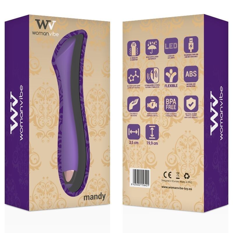 WOMANVIBE - MANDY "K" POINT SILICONE RECHARGEABLE VIBRATOR WOMANVIBE - 6