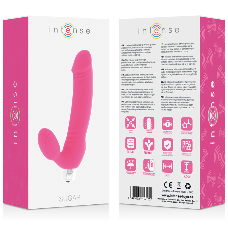 INTENSE - SUGAR SEVEN SPEEDS SILICONE FUSHSIA INTENSE FUN - 6