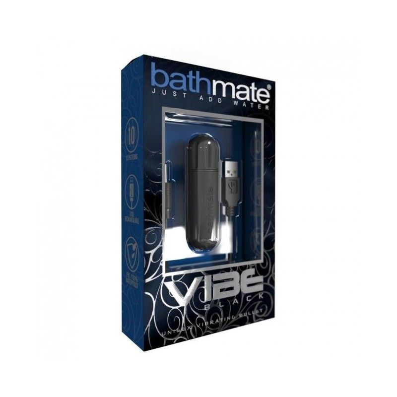 BATHMATE - VIBE BLACK VIBRATING BULLET BATHMATE - 4