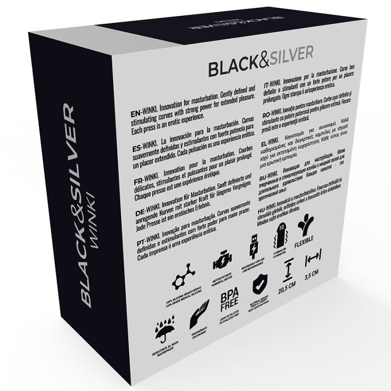 BLACK&SILVER - WINKI MASTURBATOR BLACK&SILVER - 6