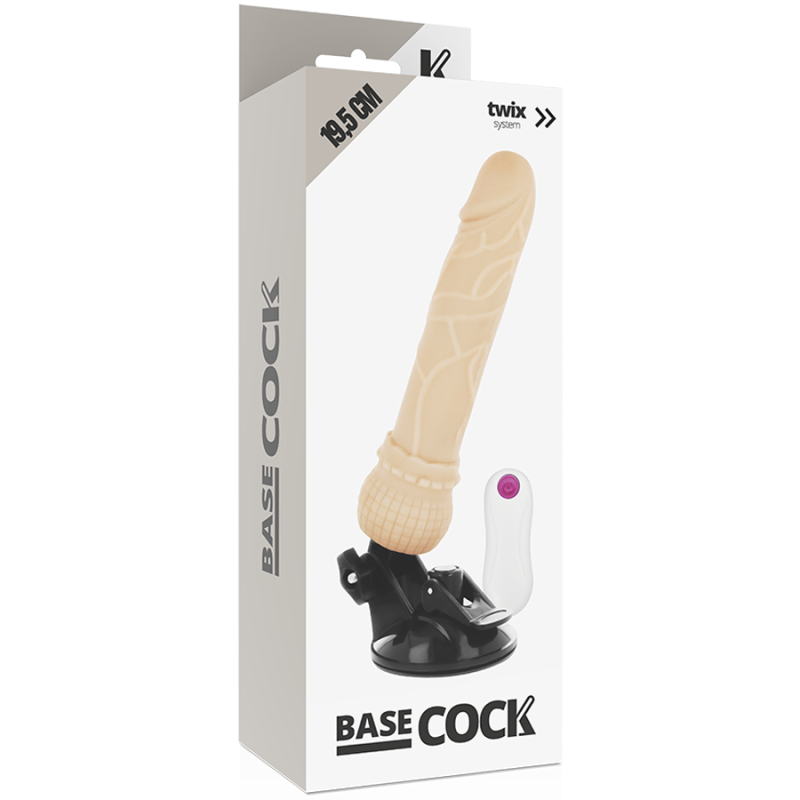 BASECOCK -  REALISTIC VIBRATOR REMOTE CONTROL FLESH 19.5 CM BASECOCK - 4