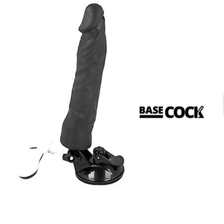 BASECOCK -  REALISTIC VIBRATOR REMOTE CONTROL BLACK 21 CM