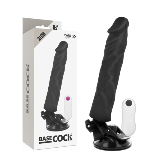 BASECOCK -  REALISTIC VIBRATOR REMOTE CONTROL BLACK 21 CM BASECOCK - 3