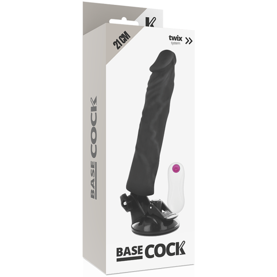 BASECOCK -  REALISTIC VIBRATOR REMOTE CONTROL BLACK 21 CM BASECOCK - 6