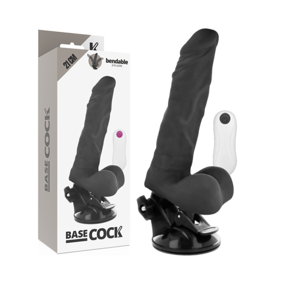 BASECOCK - VIBRADOR ARTICULABLE CONTROL REMOTO NEGRO 21 CM BASECOCK - 3