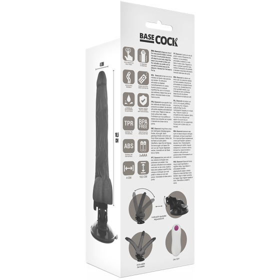 BASECOCK - REALISTIC ARTICULABLE REMOTE CONTROL BLACK 18.5 CM BASECOCK - 7