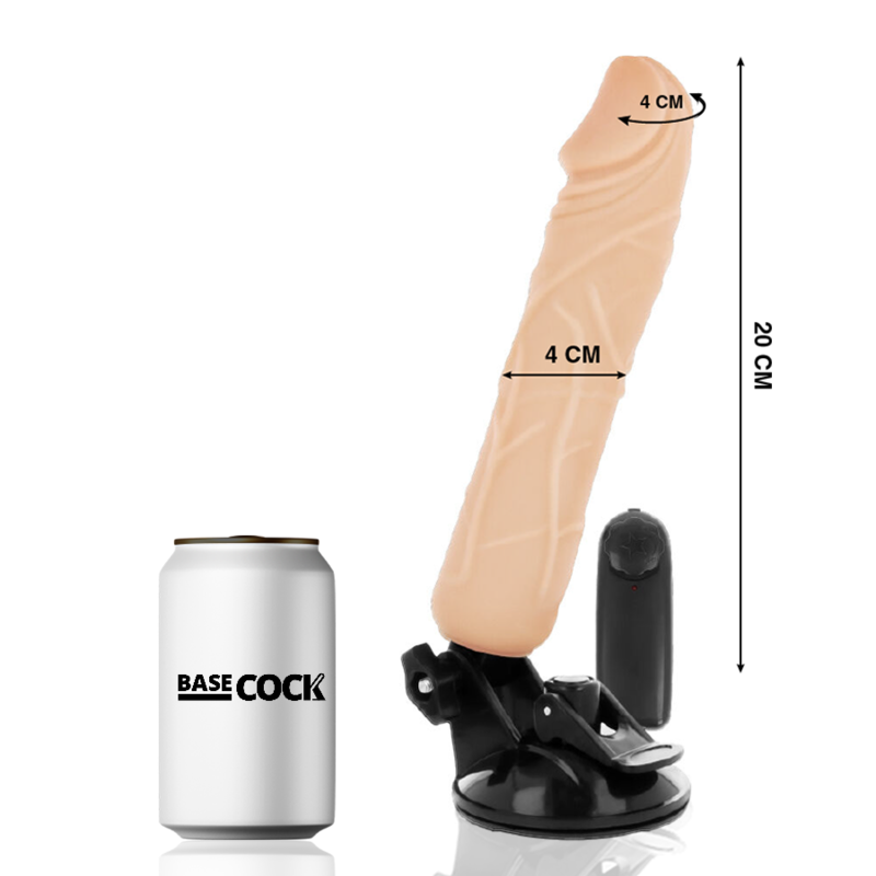 BASECOCK -  REALISTIC VIBRATOR REMOTE CONTROL FLESH 20 CM BASECOCK - 2