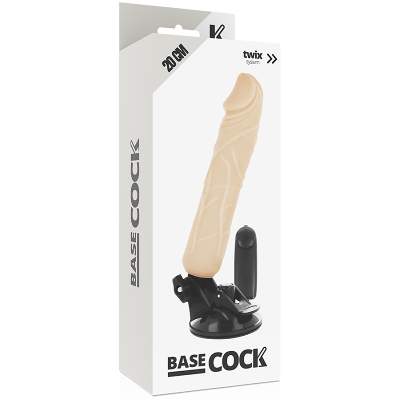 BASECOCK -  REALISTIC VIBRATOR REMOTE CONTROL FLESH 20 CM BASECOCK - 5