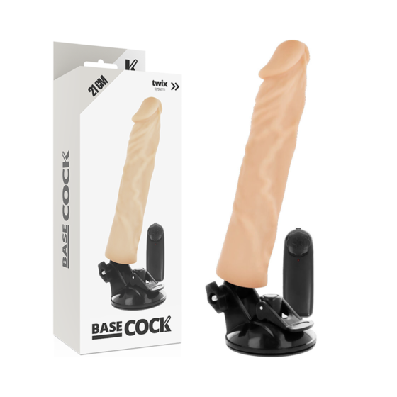 BASECOCK - REALISTIC VIBRATOR REMOTE CONTROL FLESH 21 CM BASECOCK - 3