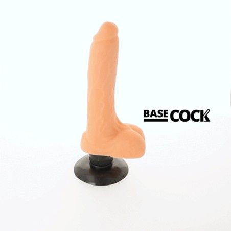 BASECOCK - REALISTIC VIBRATOR 2-1 FLESH 18.5 CM