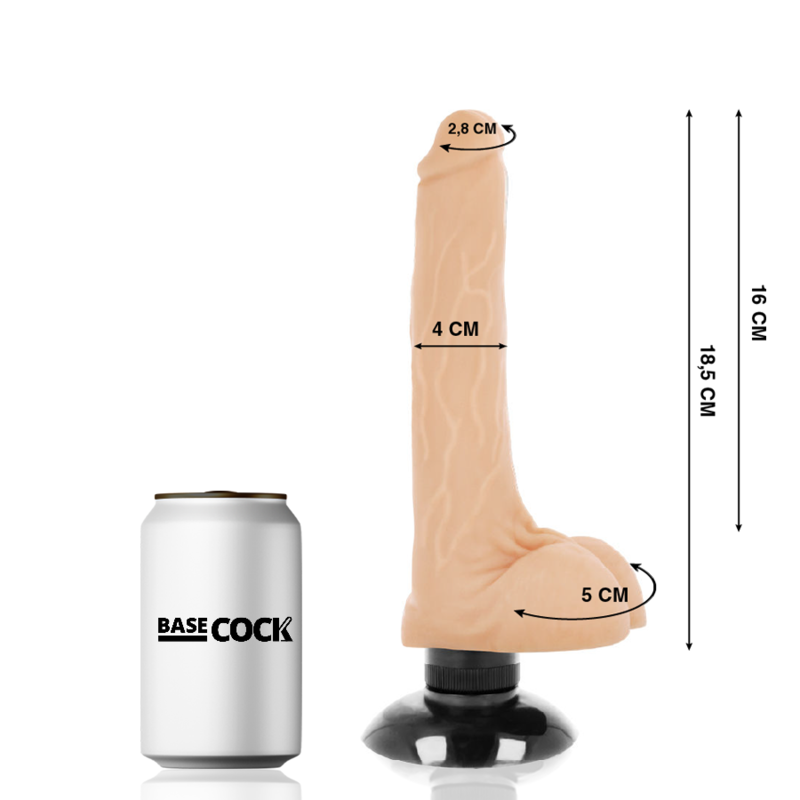 BASECOCK - REALISTIC VIBRATOR 2-1 FLESH 18.5 CM BASECOCK - 2