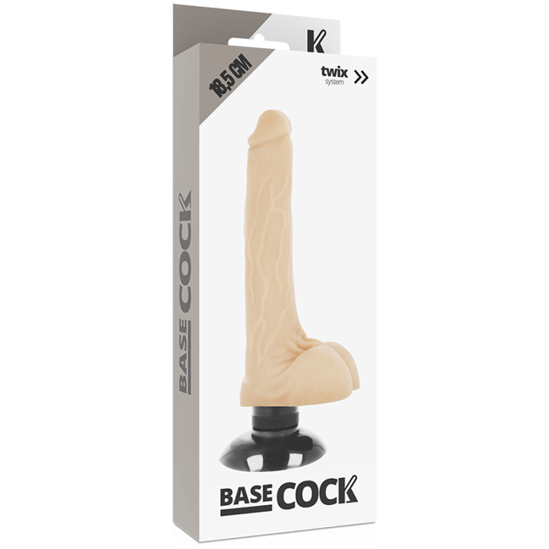 BASECOCK - REALISTIC VIBRATOR 2-1 FLESH 18.5 CM BASECOCK - 6