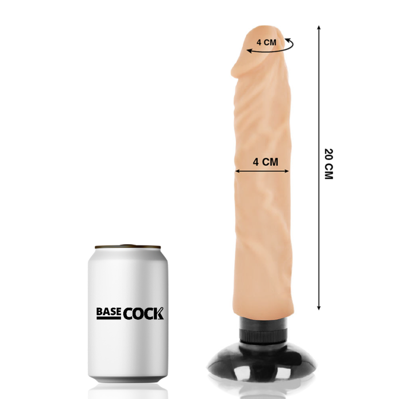 BASECOCK - REALISTIC VIBRATOR 2-1 FLESH 20 CM BASECOCK - 2