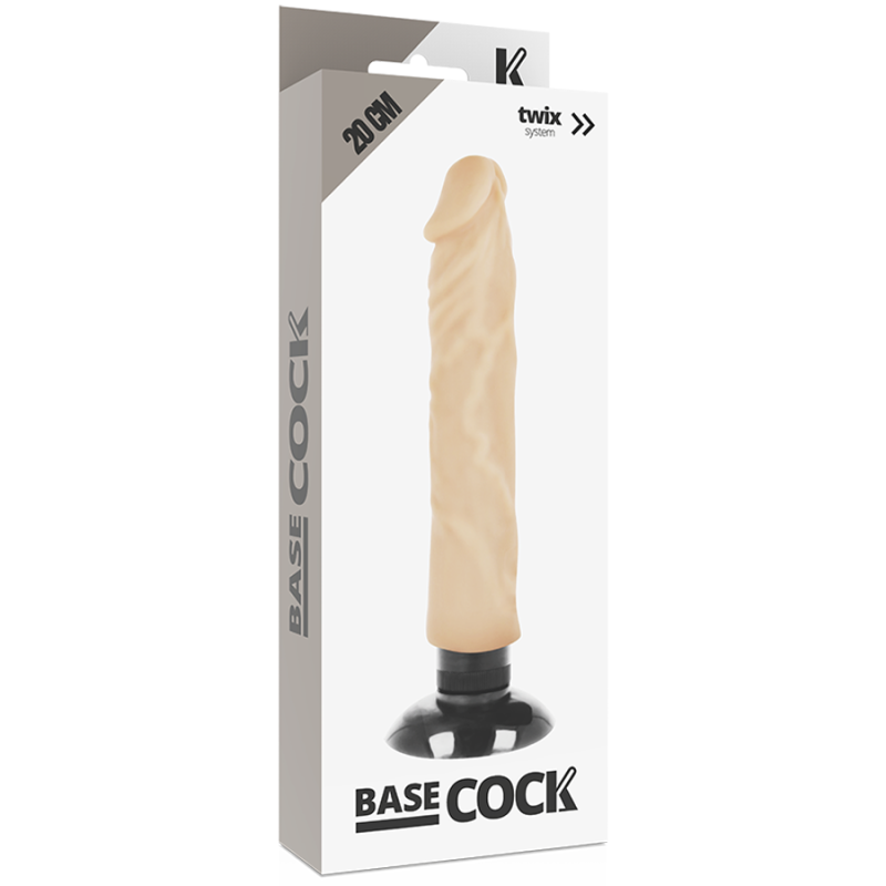 BASECOCK - REALISTIC VIBRATOR 2-1 FLESH 20 CM BASECOCK - 6