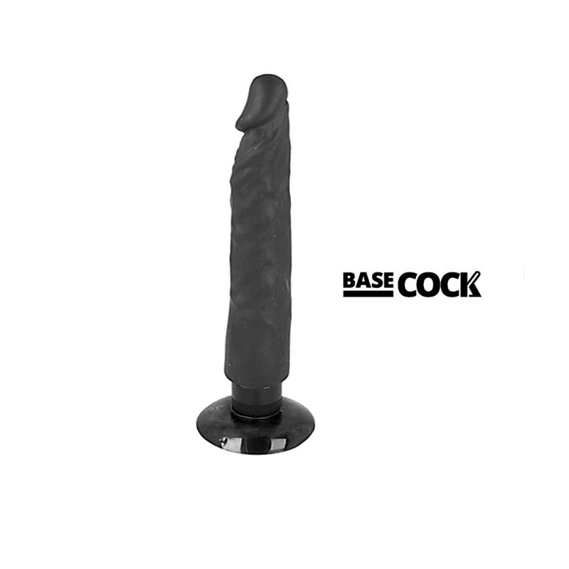 BASECOCK - REALISTIC VIBRATOR 2-1 BLACK 20 CM BASECOCK - 1