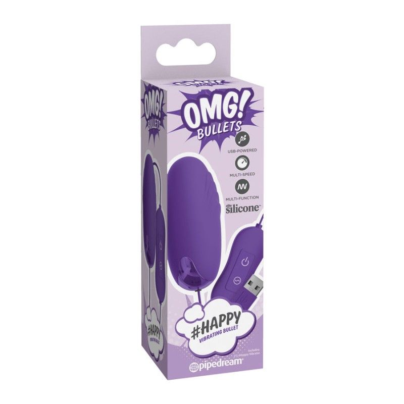 OMG - HAPPY POWERFUL LILAC VIBRATOR BULLET OMG - 3