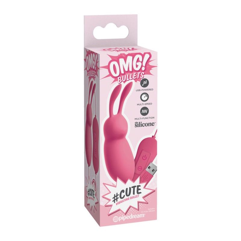 OMG - CUTE RABBIT POWERFUL PINK VIBRATOR USB OMG - 3