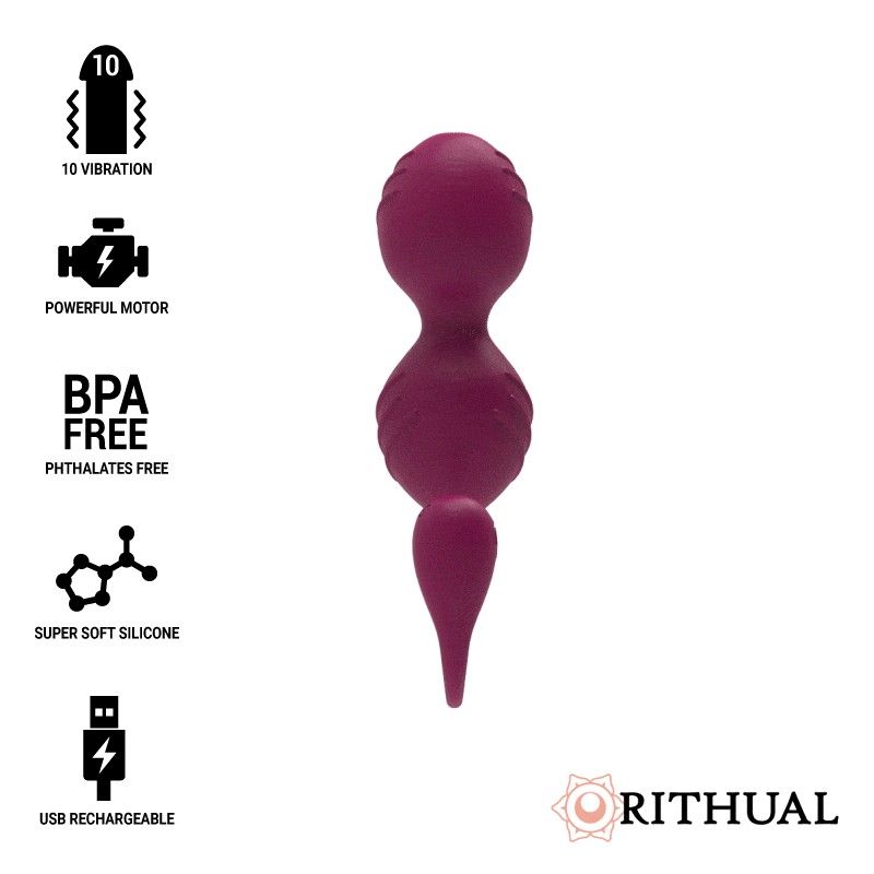 RITHUAL - NISHA RECHARGEABLE VIBRATING KEGEL BALLS ORCHID RITHUAL - 1