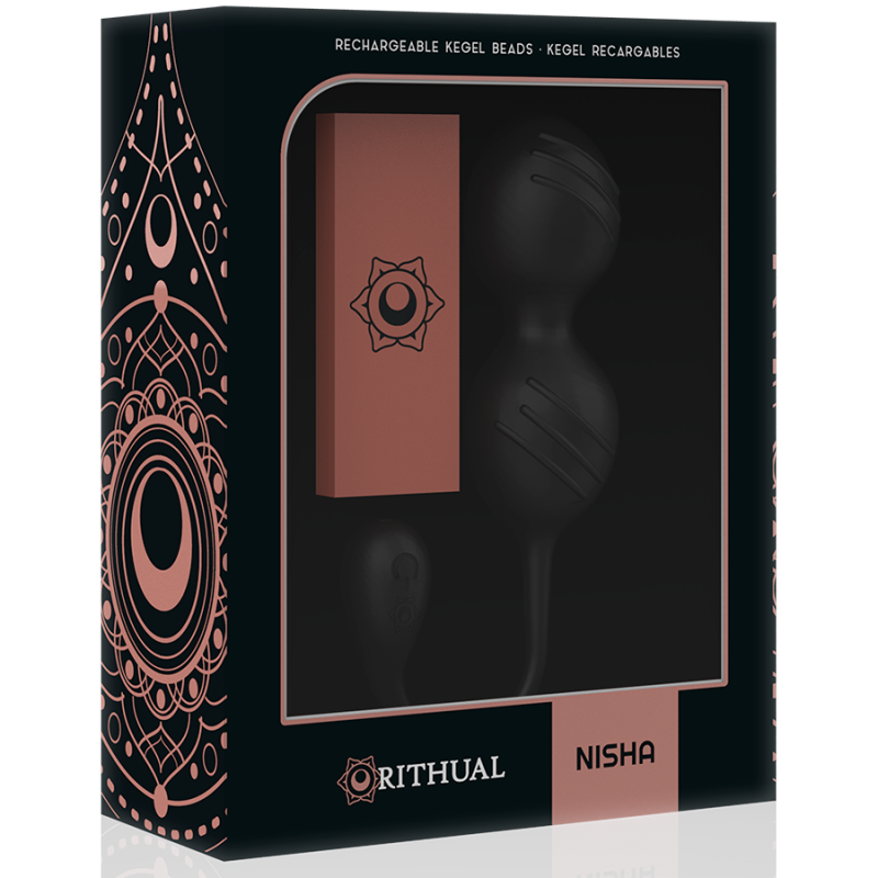 RITHUAL - NISHA RECHARGEABLE VIBRATING KEGEL BALLS BLACK RITHUAL - 10