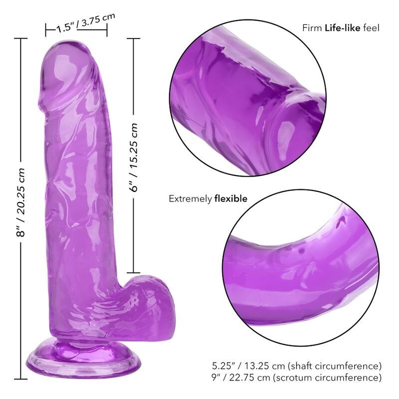 CALIFORNIA EXOTICS - SIZE QUEEN DILDO PURPLE 15.3 CM CALIFORNIA EXOTICS - 6