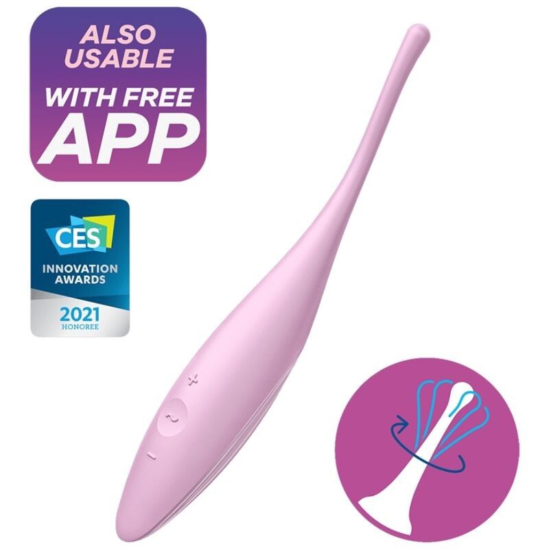 SATISFYER - TWIRLING JOY CLIT TIP VIBRATOR PINK SATISFYER CONNECT - 1